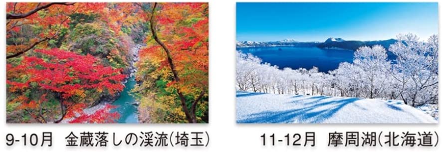 New Japan Calendar 2022 Wall Calendar Four Seasons of Japan Moji 2 months type NK905