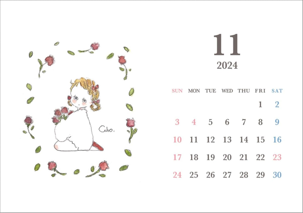 Hagoromo Caho 2024 Desk Calendar CL24-0494