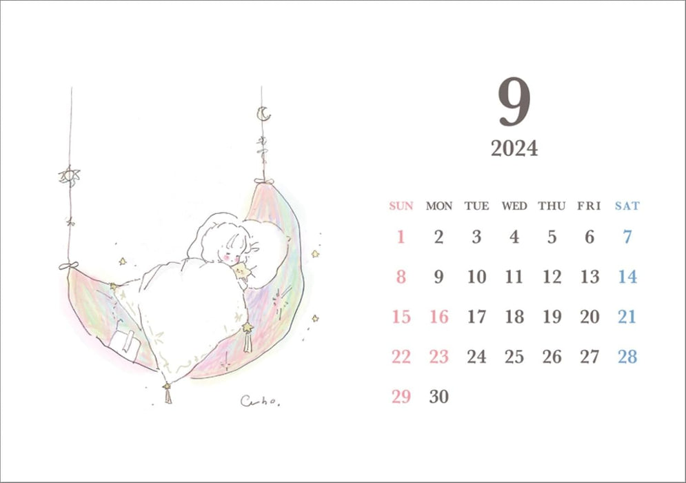 Hagoromo Caho 2024 Desk Calendar CL24-0494