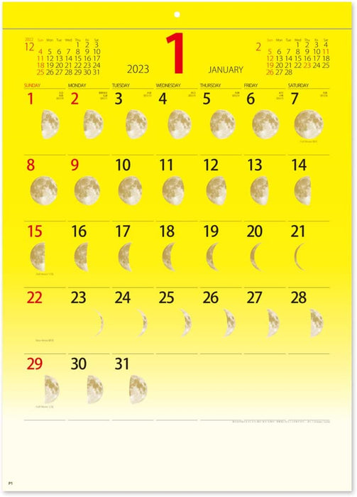 New Japan Calendar 2023 Wall Calendar Lucky Moon NK465