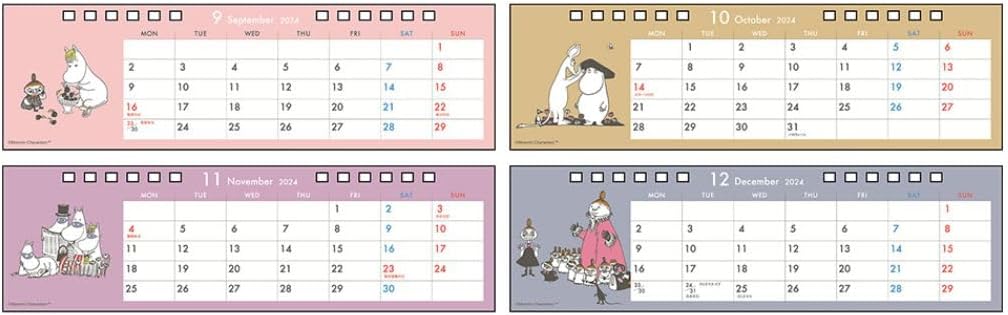 Sun-Star Stationery Moomin 2024 Desk Calendar Moomin S8520585