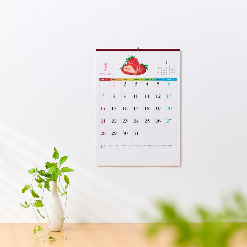 New Japan Calendar 2024 Wall Calendar Fruit Memo Calendar NK444