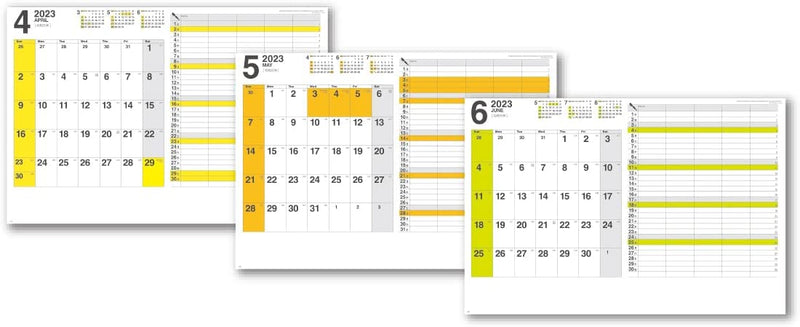 New Japan Calendar 2023 Wall Calendar Personal Plan Horizontal Type NK468