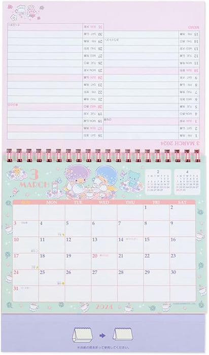 Sanrio Little Twin Stars Ring Calendar 2024 699781