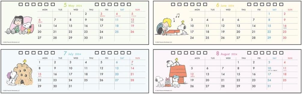 Sun-Star Stationery Snoopy 2024 Desk Calendar Snoopy S8520577