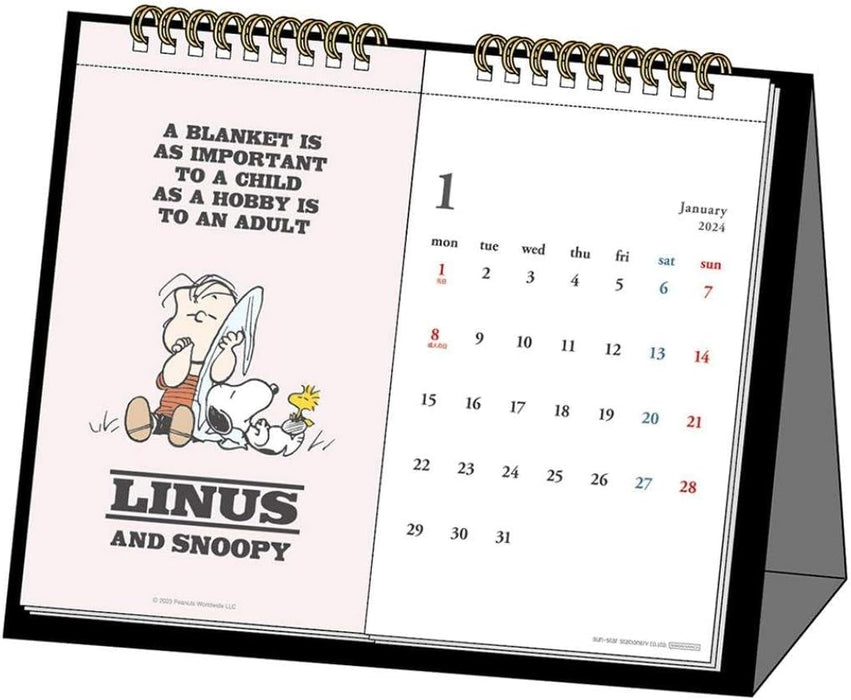 Sun-Star Stationery Snoopy 2024 Desk Calendar Vintage S8520658