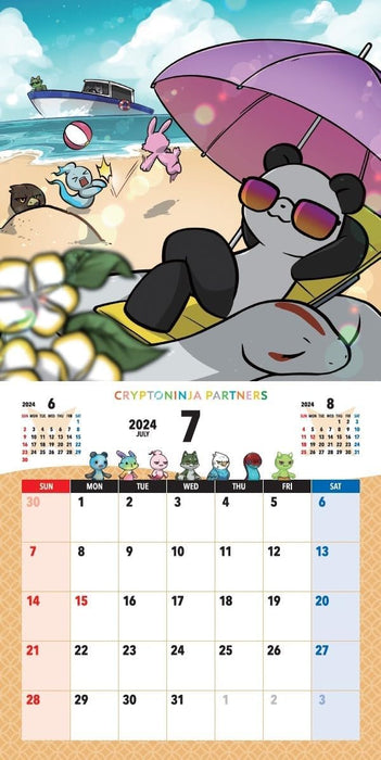 Hagoromo CryptoNinja Partners 2024 Wall Calendar CL24-0091 CNP