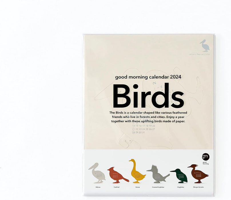 good morning 2024 desk calendar bird 1886