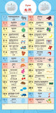 Try-X 2024 Wall Calendar Happy! Children's English Vocabulary CL-618 48x24cm