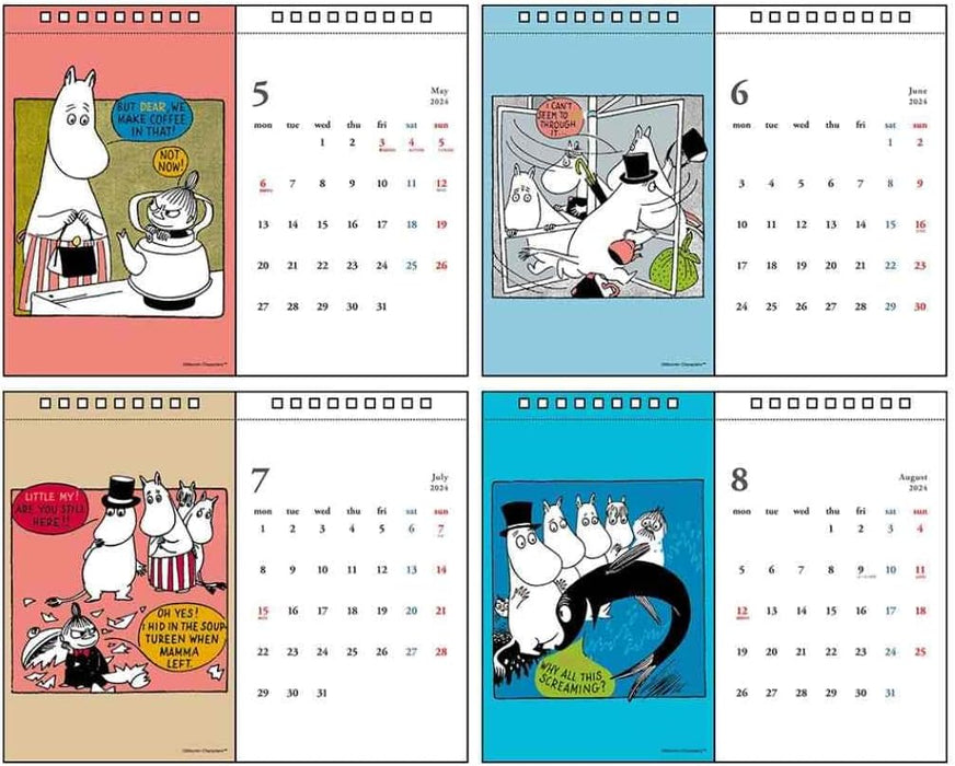 Sun-Star Stationery Moomin 2024 Desk Calendar Moomin S8520666