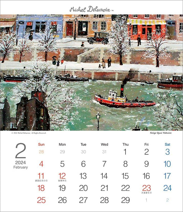 Todan 2024 Desk T Calendar Michel Delacroix CL24-1091