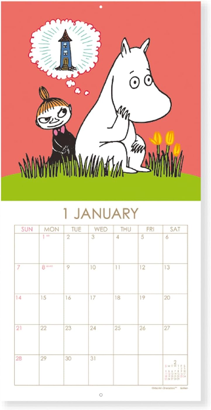 Gakken Sta:Ful 2024 Calendar Moomin Wall Calendar Square DM12011 – Japanese  Book Store