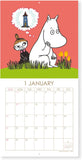 Gakken Sta:Ful 2024 Calendar Moomin Wall Calendar Square DM12011