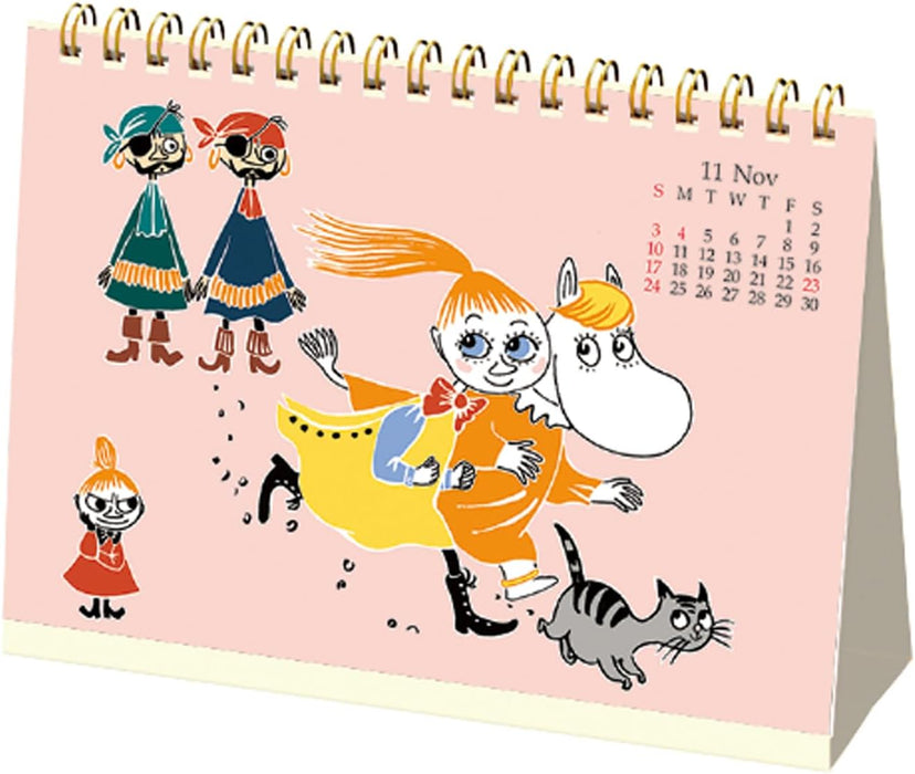 Gakken Sta:Ful 2024 Calendar Moomin Desk Calendar Ring EM10001