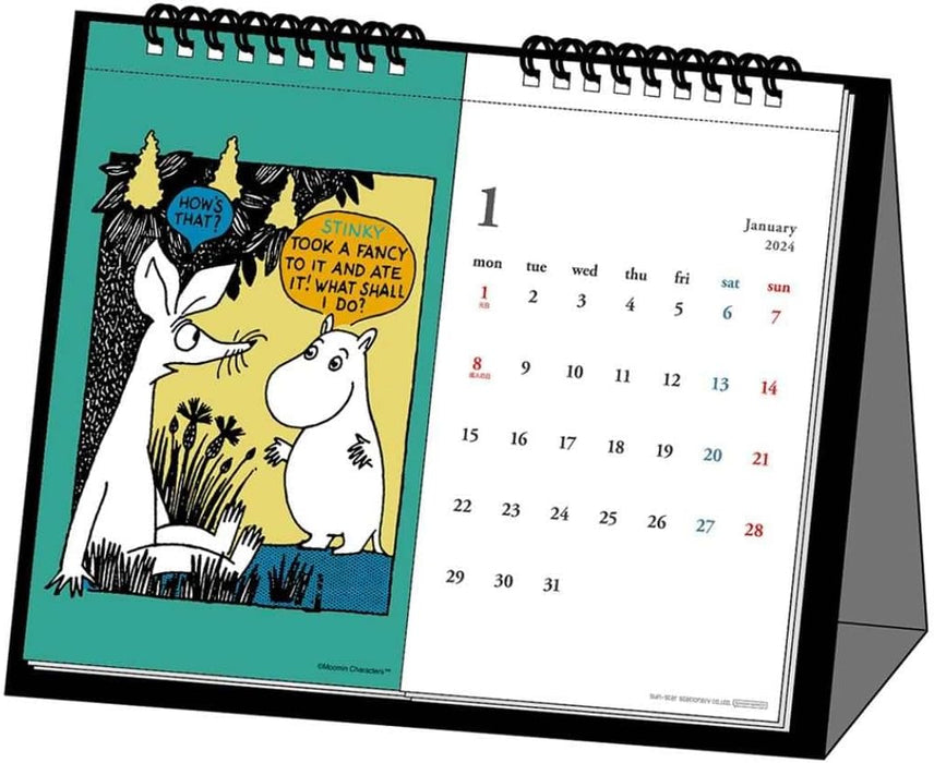 Sun-Star Stationery Moomin 2024 Desk Calendar Moomin S8520666