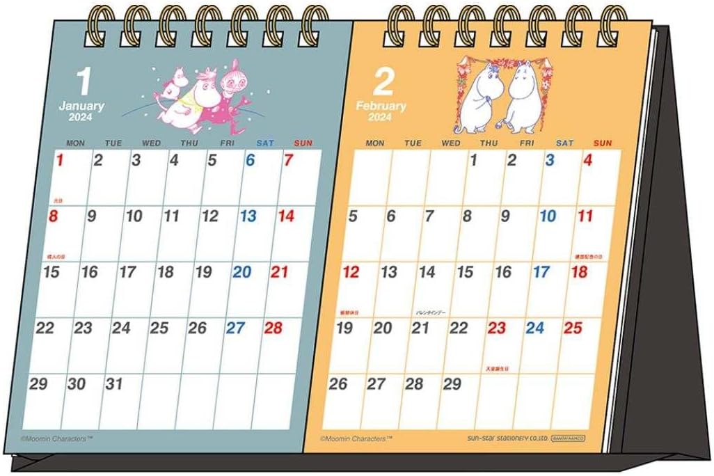 Sun-Star Stationery Moomin 2024 Desk Calendar Moomin S8520550