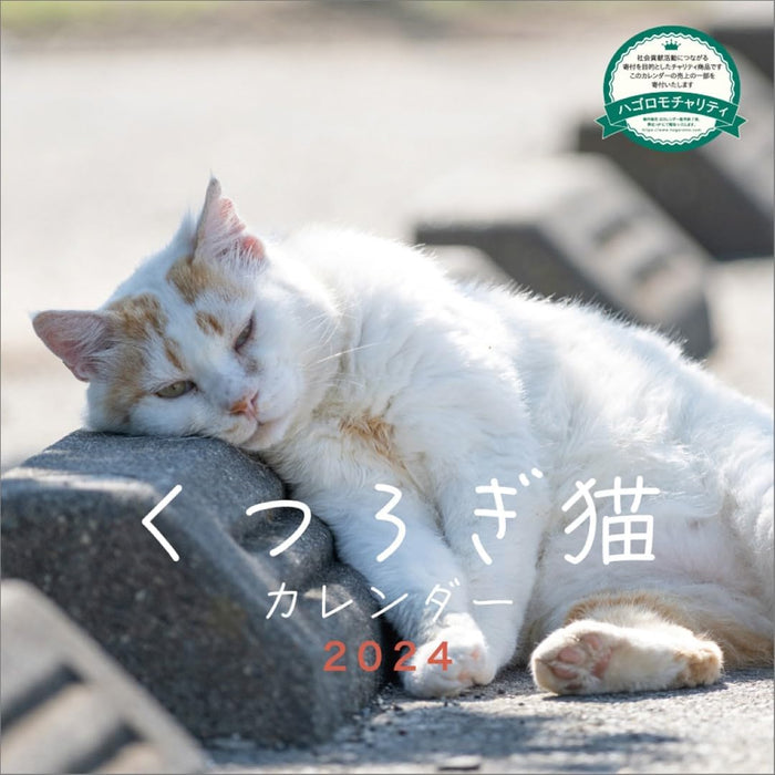 Hagoromo Relaxing Cat 2024 Wall Calendar CL24-0682