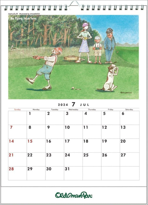 Hagoromo Oldman Par 2024 Wall Calendar CL24-0496