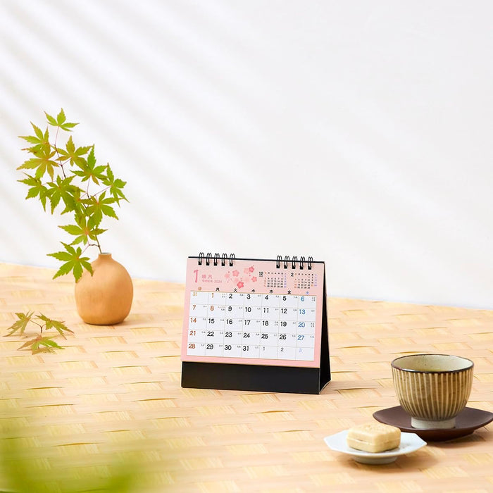 New Japan Calendar 2024 Desk Calendar Irodori Japanese Style Moji NK513