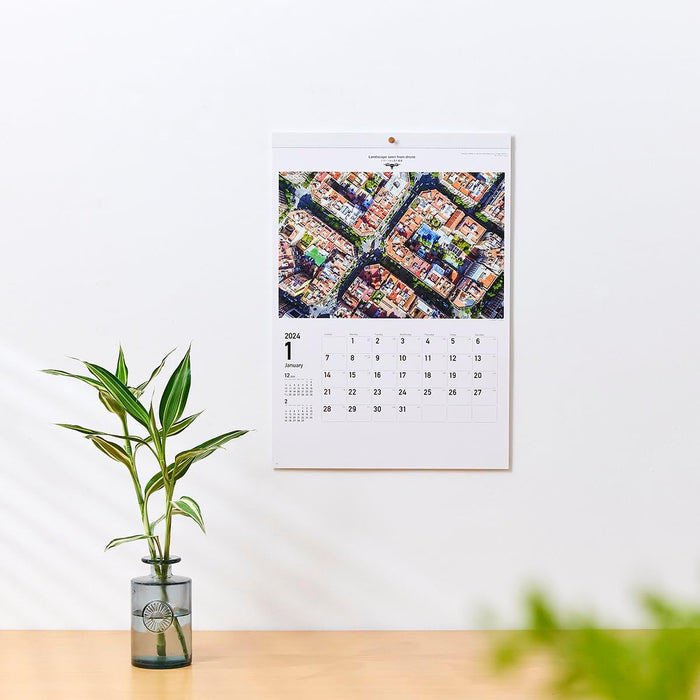 New Japan Calendar 2024 Wall Calendar Landscape Seen from DRONE NK93