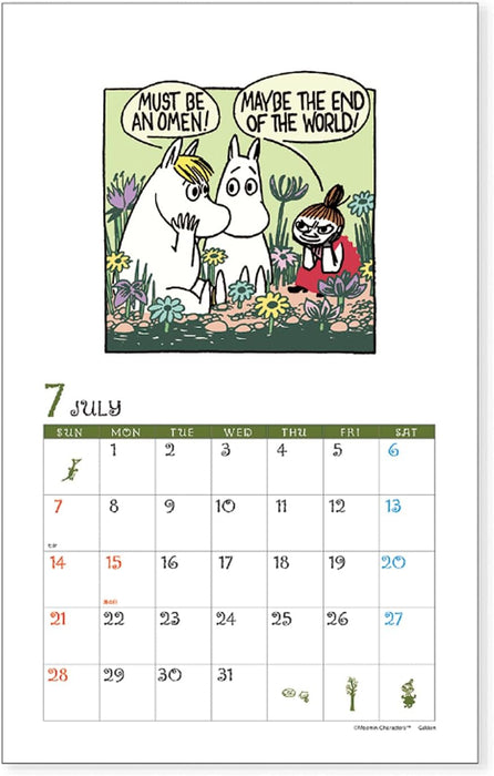 Gakken Sta:Ful 2024 Calendar Moomin Wall Calendar Original Picture DM12010