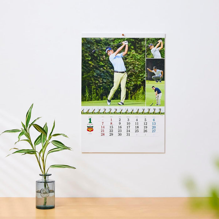 New Japan Calendar 2024 Wall Calendar Champion's Golf NK129 607x425mm