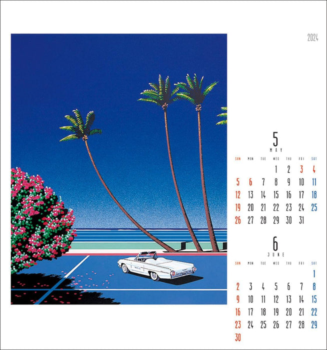 Try-X 2024 Wall Calendar Hiroshi Nagai CL-469 39x36cm