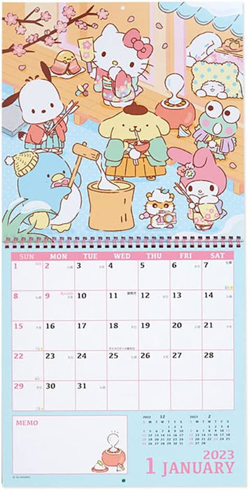 Sanrio 2023 Wall Calendar Sanrio Characters 3 Months 204498