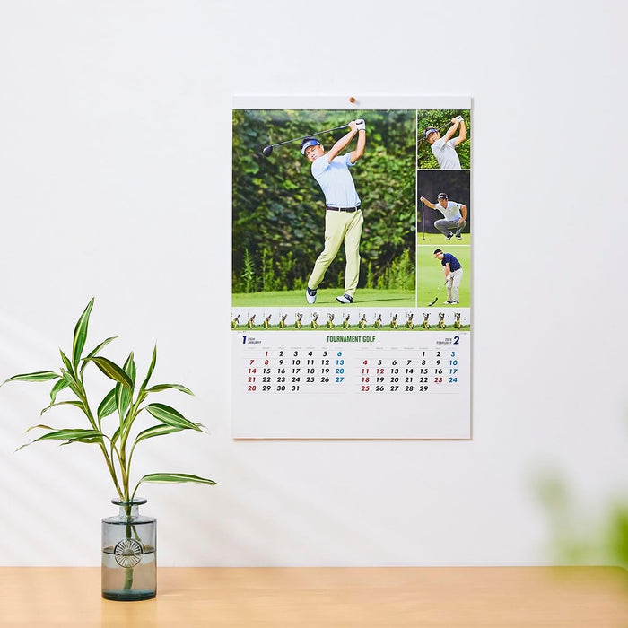 New Japan Calendar 2024 Wall Calendar Tournament Golf NK128 607x425mm