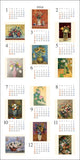 Try-X 2024 Wall Calendar World Masterpiece Flower Collection CL-475 60x30cm