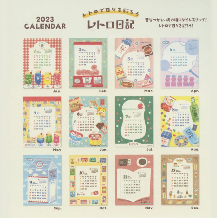 New Japan Calendar 2023 Desk Calendar Furukawashiko Retro Diary NK8957-4