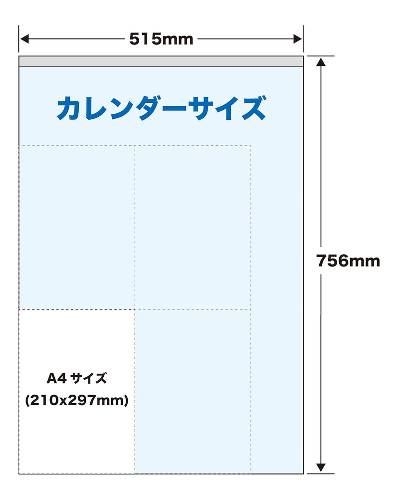 Todan 2024 Wall Calendar Good Look Memo Jumbo 75.6 x 51.5cm TD-614