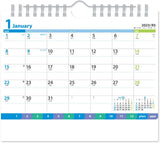 New Japan Calendar 2023 Desk Calendar Fine Plan Blue NK560