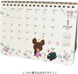 Square The Bear's School (kuma no Gakkou) 2024 Desk Calendar Green KCA-3