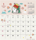 2024 Mojiji 'Nekopen Biyori' Calendar/LINE Handmade Desk Calendar No.188
