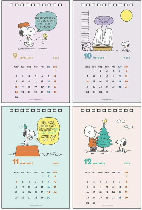 Sun-Star Stationery Snoopy 2024 Desk Calendar Vintage S8520593