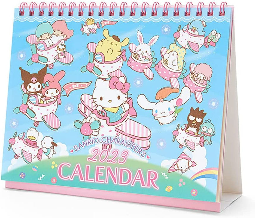 Sanrio 2023 Desktop Calendar 3 Months 203106 Light Blue