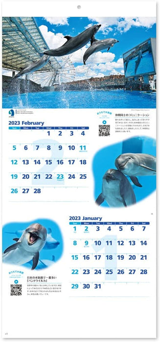 New Japan Calendar 2023 Wall Calendar Healing Aquarium NK928