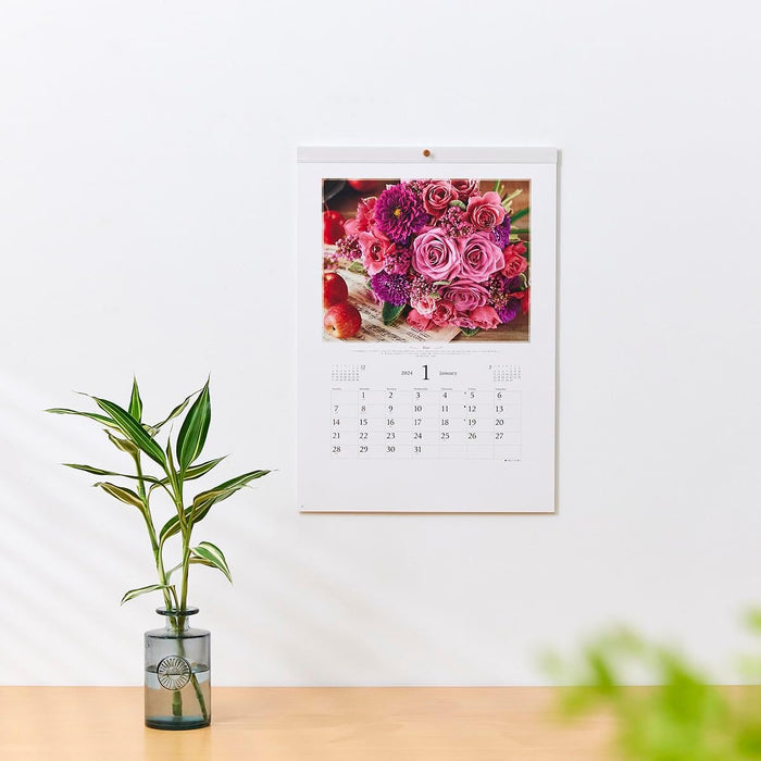 New Japan Calendar 2024 Wall Calendar Floral Healing NK71