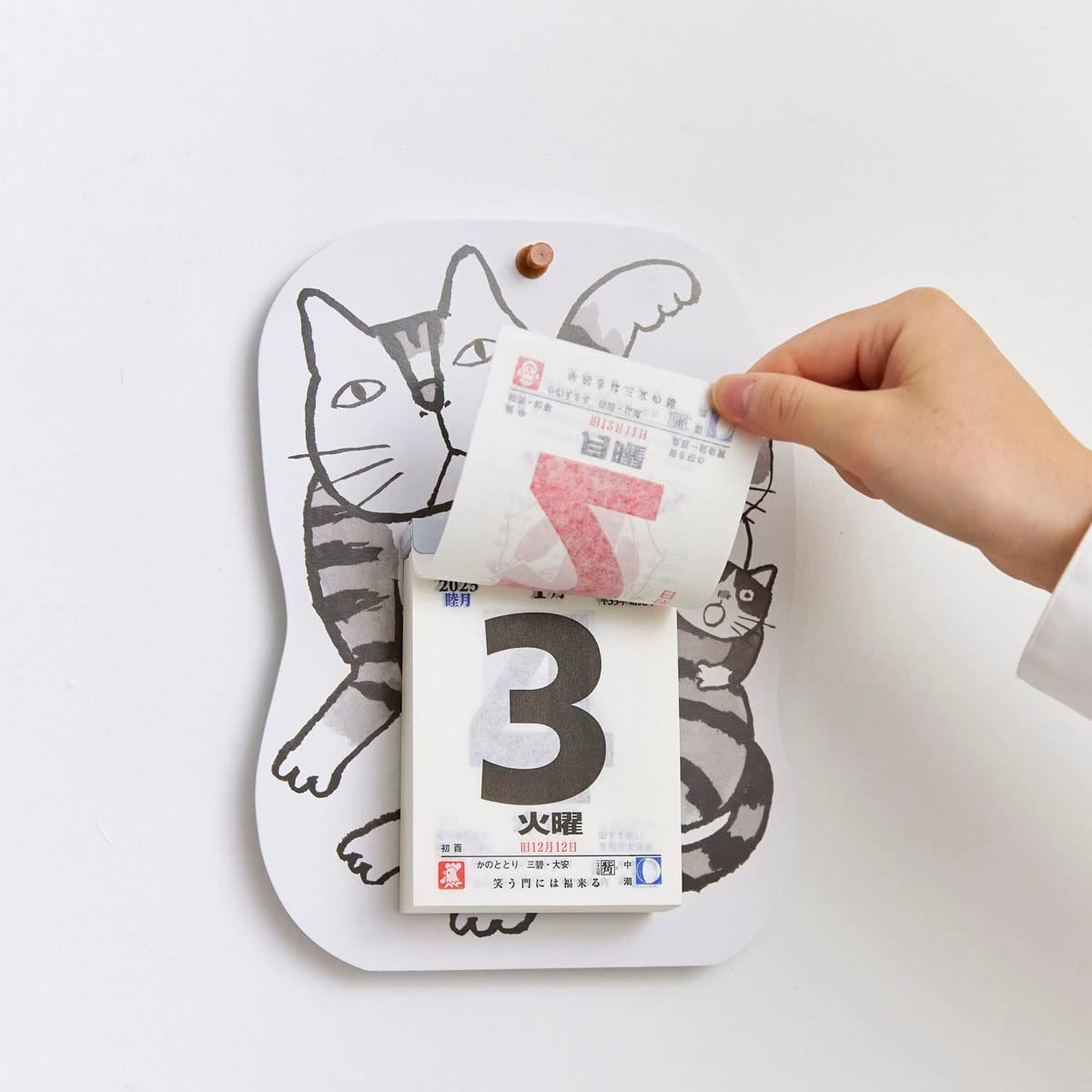 New Japan Calendar 2023 Blessed Cat Fuku Neko Fuku Mekuri Page-A-Day  Calendar NK8810 – Japanese Book Store