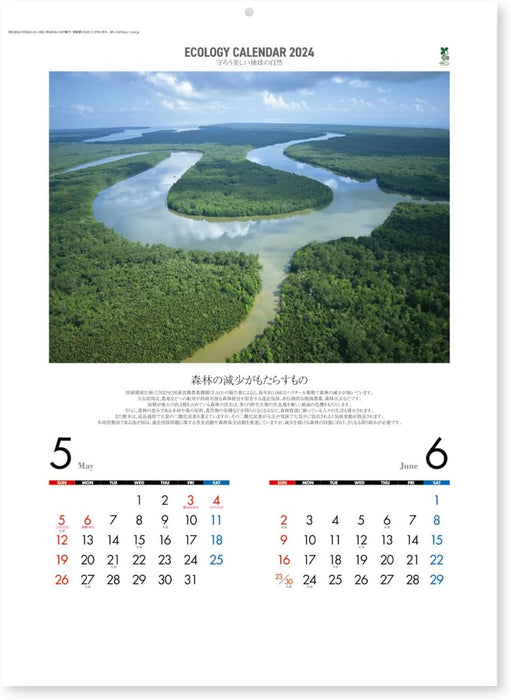 New Japan Calendar 2024 Wall Calendar Ecology Calendar 2024 NK58