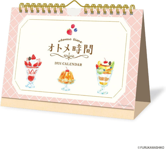New Japan Calendar 2024 Desk Calendar Furukawashiko Otome Time NK4104