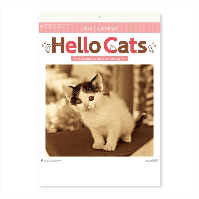 New Japan Calendar 2024 Wall Calendar Hello Cats NK27