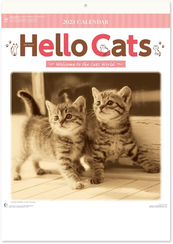 New Japan Calendar 2023 Wall Calendar Hello Cats NK27