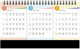 New Japan Calendar 2024 Desk Calendar Auspicious Fortune Calendar 3 Months Moji NK8548