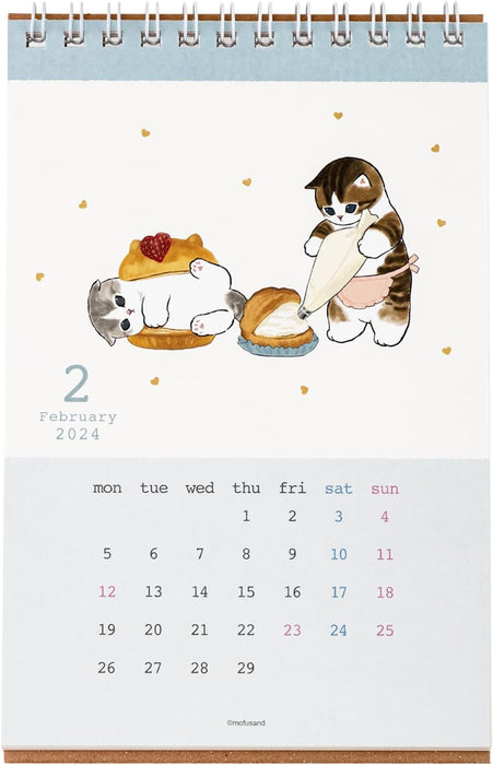 Sun-Star Stationery mofusand 2024 Desk Calendar mofusand S8520623