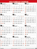 Try-X 2024 Wall Calendar Schedule Vertical Type CL-639 49x37cm
