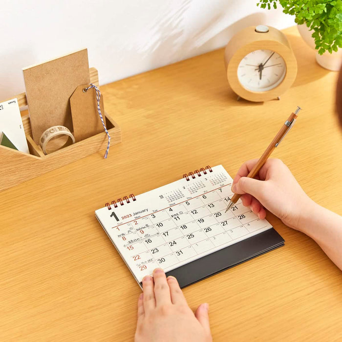 New Japan Calendar 2023 Desk Calendar Cream Memo NK530