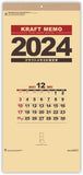 New Japan Calendar 2024 Wall Calendar Kraft Memo Moji 3 Months Type NK910