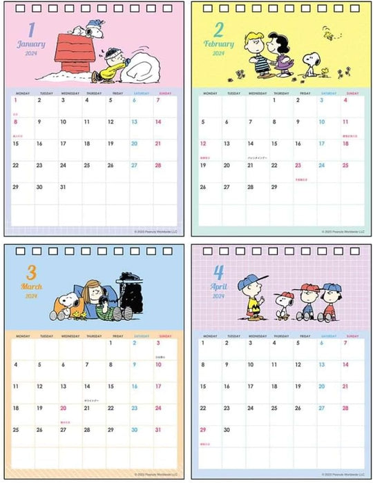 Sun-Star Stationery Snoopy 2024 Desk Calendar Snoopy S8520453